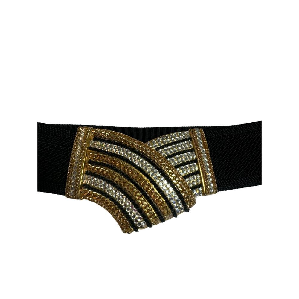 Vintage GUTOS 1960s West Germany Retro Glam Sequins Metal Belt - Picture 3 of 11